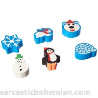 Amscan Christmas-Themed Winter Fun Erasers 12 Ct. | Party Favor B0092W6IKS